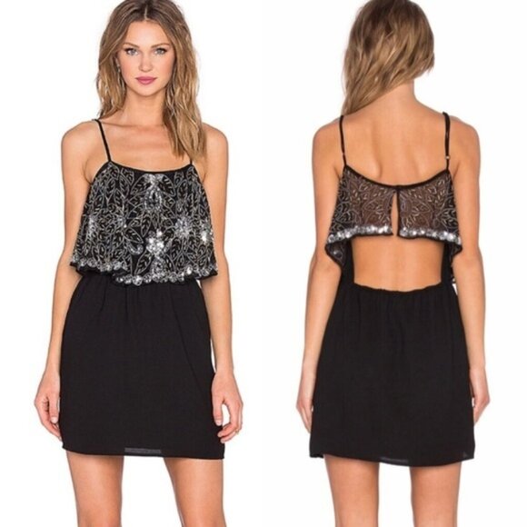 NWT Lovers + Friends Sunkissed Beaded Dress Sz. XS - Picture 1 of 5